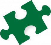 Grafik: Puzzleteil einfarbig Grün